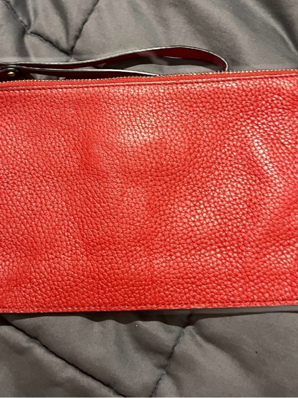 Michael Kors Red Pebbled Leather Wristlet - Picture 2 of 2